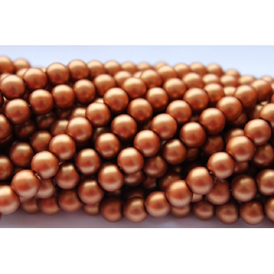 Round bead  waxed mat N. 10L Brown