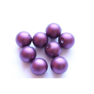 Runde perle  gewachst matt N. 11H Violett