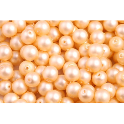 Runde perle  gewachst matt N. 18H Beige