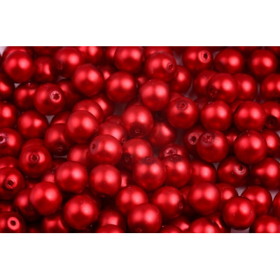 Runde perle  gewachst matt N. 29D Rot