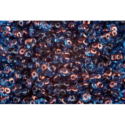 MATUBO SUPERDUO  N. 468 AQUAMARINE SEMI BRONZE LUSTER