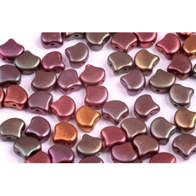 Matubo Ginko Beads 7.5mm - Crystal Violet Rainbow Czech Glass