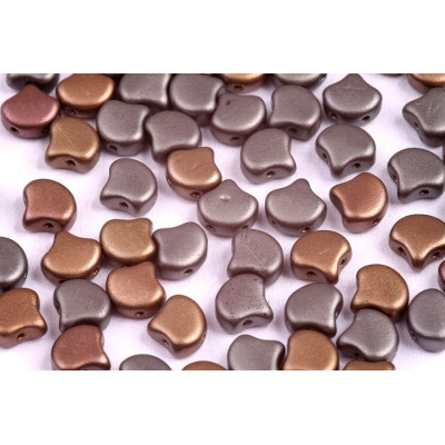 Matubo Ginko 2-Hole Beads 7.5mm - Crystal Grey Rainbow