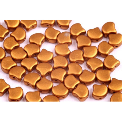 Matubo Ginko 2-Hole Beads 7.5mm - Crystal Bronze Gold