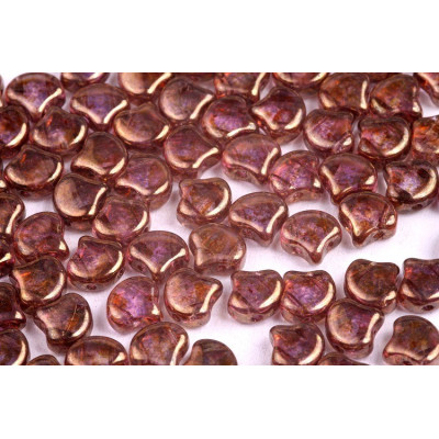 Matubo Ginko Beads 7.5mm Crystal Senegal Brown-Purple | 2-Hole