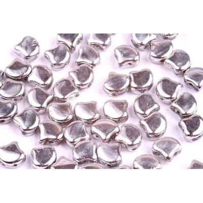 Matubo Ginko 7.5mm Crystal Full Labrador - Silver Two-Hole Beads