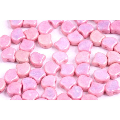 Matubo Ginko Beads 7.5mm Chalk Lila Luster | Two-Hole Czech Glass