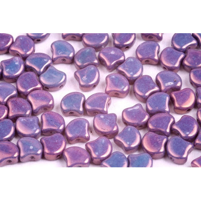 Matubo Ginko Beads 7.5mm Vega on Chalk - 2-Hole Czech Glass