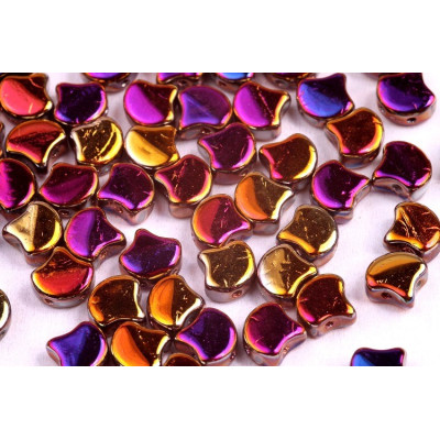 Matubo Ginko 2-Hole Beads 7.5mm - Chalk Full Sliperit