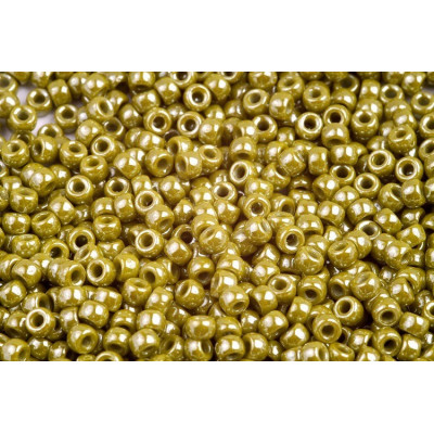 MATUBO ROUND 7/0  N. 113 OPAQUE GREEN WHITE LUSTER