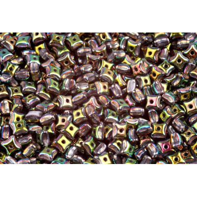 Czech Glass Orion Beads 3x5mm White Alabaster Vitrail 28103