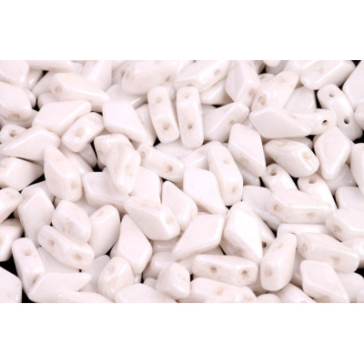 Kite beads 9x5 mm N. 6 CHALK WHITE LUSTER