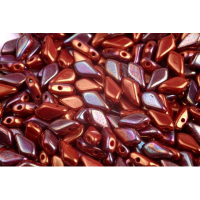 Kite beads 9x5 mm N. 40 Red Iris Luster
