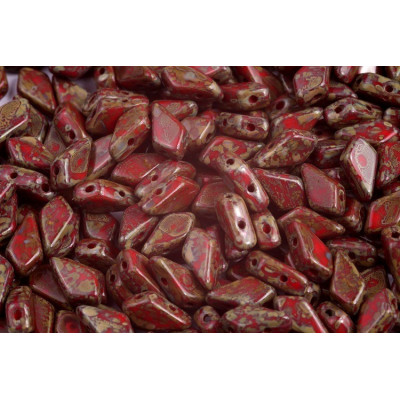 Kite beads 9x5 mm N. 41 Red Travertin