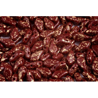 Kite beads 9x5 mm N. 43 Gold Splash Opaque Brown