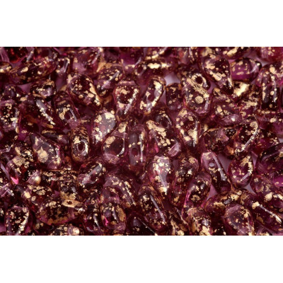 Kite beads 9x5 mm N. 44 Gold Splash Amethyst