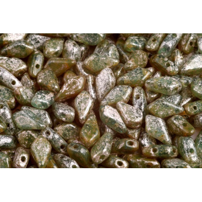 Kite beads 9x5 mm N. 49 Silver Splash Aqua