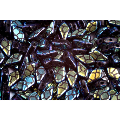 Kite beads 9x5 mm N. 55 Jet Laser Cracked