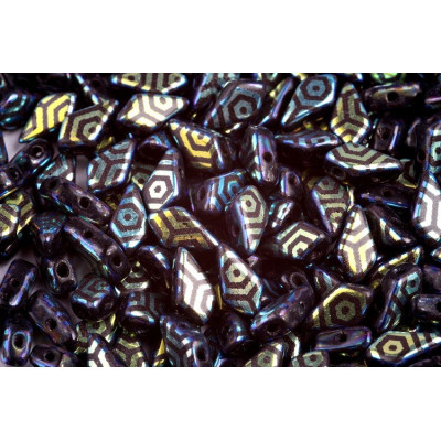 Kite beads 9x5 mm N. 58 Jet Laser Web