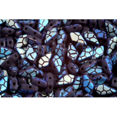 Kite beads 9x5 mm N. 59 Matte Jet Laser Cracked