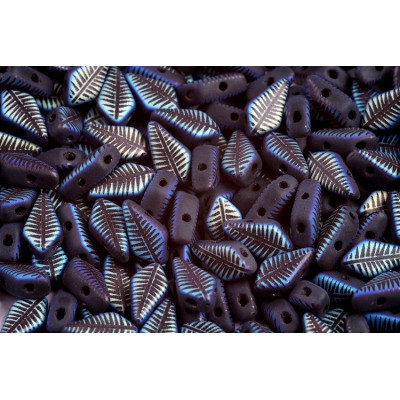 Kite beads 9x5 mm N. 60 Matte Jet Laser Feather