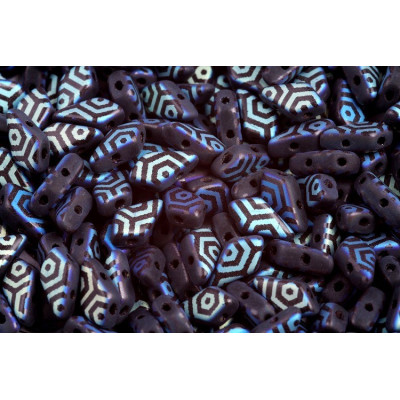 Kite beads 9x5 mm N. 62 Matte Jet Laser Web