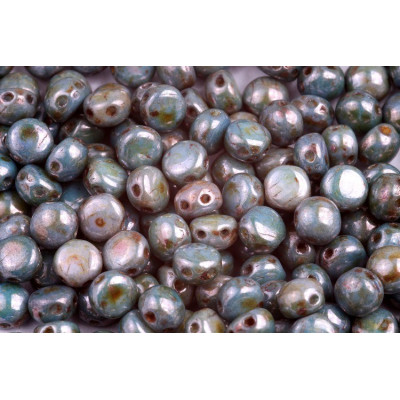 Preciosa Candy N. 159 White Alabaster, Picasso Blue