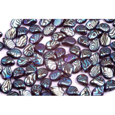 Preciosa Pip Beads 5x7mm Jet AB D2-23980/28701 | Czech Glass