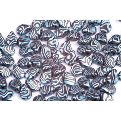 Preciosa Pip Beads 5x7mm JET Pastel Aqua D2-23980/25019 | Czech Glass