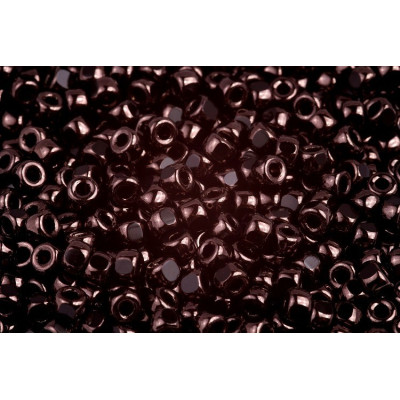 Czech Matubo 3-Cut 6/0 Beads Jet Copper Luster 23980/14435