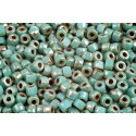 Matubo 3CUT 6/0 Turquoise Green Picasso 61130/43400 | Czech Beads