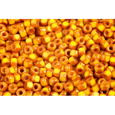 Matubo 3CUT 6/0 Czech Seed Beads Limon Red Luster 83120/14495