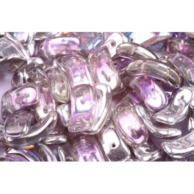 Perles Preciosa Bow 2 trous Crystal Silver Rainbow 98530