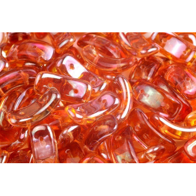 Preciosa Bow Perles à deux trous 3,5x15,5mm Apricot