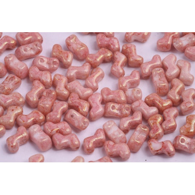 ZETA Beads N. 2 WHITE ALABASTER TERRACOTTA RED