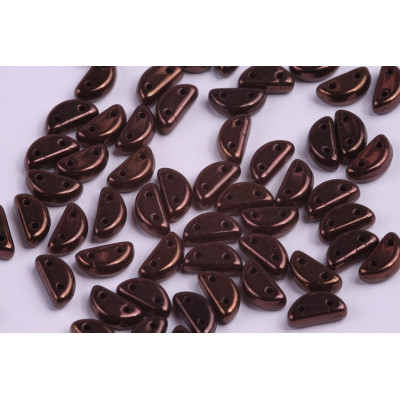 Half Moon 8x4 mm N. 11 Black Opaque, Purple Luster