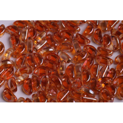 Half Moon 8x4 mm N. 22 Crystal, Transparent, Apricot Medium, Half