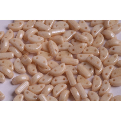 Half Moon 8x4 mm N. 28 WHITE ALABASTER LIGHT BEIGE OPAQUE