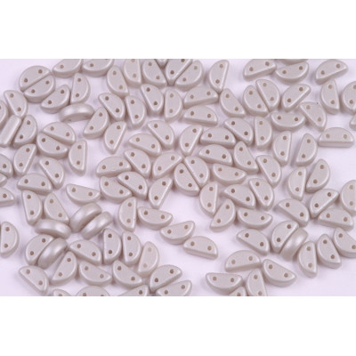 Half Moon 8x4 mm N. 61 Matte Pearl Silver Gray Grey Cotton Candy