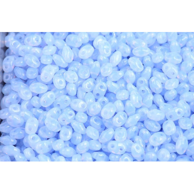 Matubo MiniDuo 2x4mm Opal Blue 31010 | Czech Glass 2-Hole Beads
