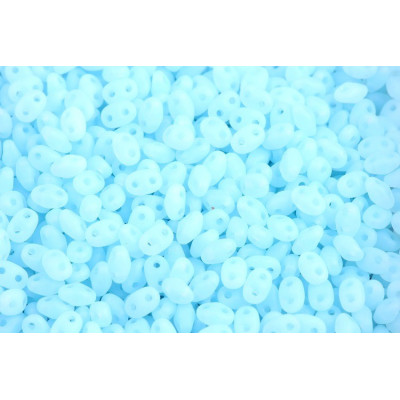 Matubo MiniDuo 2x4mm Opal Aqua Mat 61000/84110 | Czech Glass