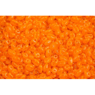 Orange Matubo MiniDuo Beads 2x4mm Opal Dark Amber 81250