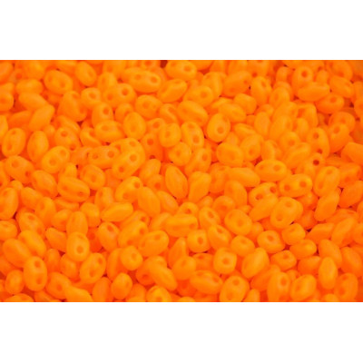 Matubo MiniDuo 2x4mm Opal Dark Amber Matte 81250/84110 | Czech Beads