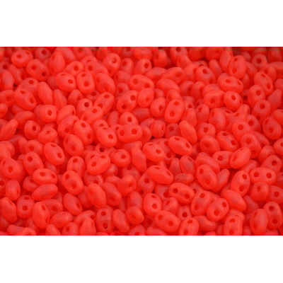 Matubo MiniDuo 2x4mm Opal Orange Mat 91220/84110 | Czech Beads