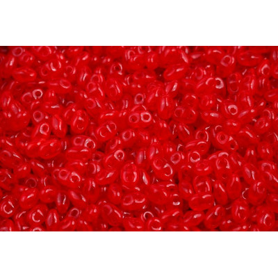 Matubo MiniDuo 2x4mm Opal Red 91250 | Czech Glass 2-Hole Beads