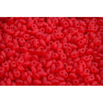 Matubo MiniDuo 2x4mm Opal Red Mat 91250/84110 | Czech Glass