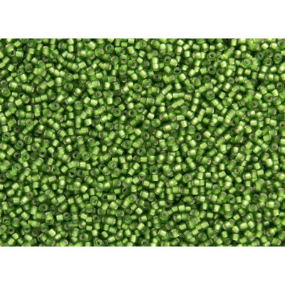 TOHO Round 11/0 Silver-Lined Frosted Peridot 27F | Japanese Beads