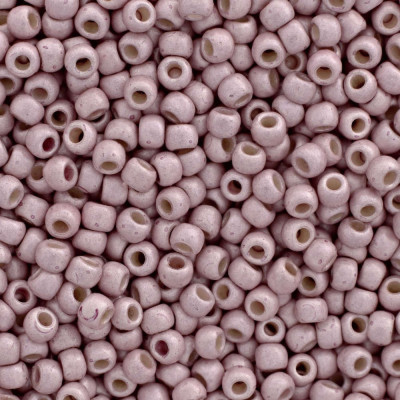 TOHO Round 11/0 Matte Galvanized Peach Coral PF552F | Japanese Beads