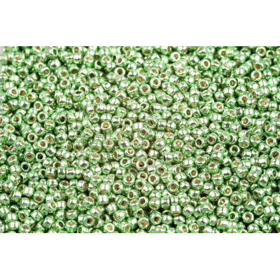 TOHO Round 11/0 Galvanized Green Apple PF587 | Japanese Beads