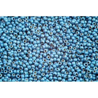 TOHO Round 11/0 Matte Galvanized Aqua Sky PF582F | Japanese Beads